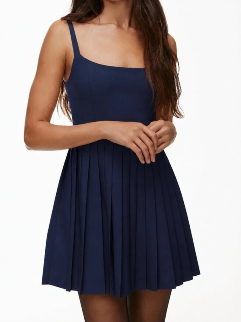 Aritzia Sunday Best Navy Trix Dress Size 0 Adjustable Straps